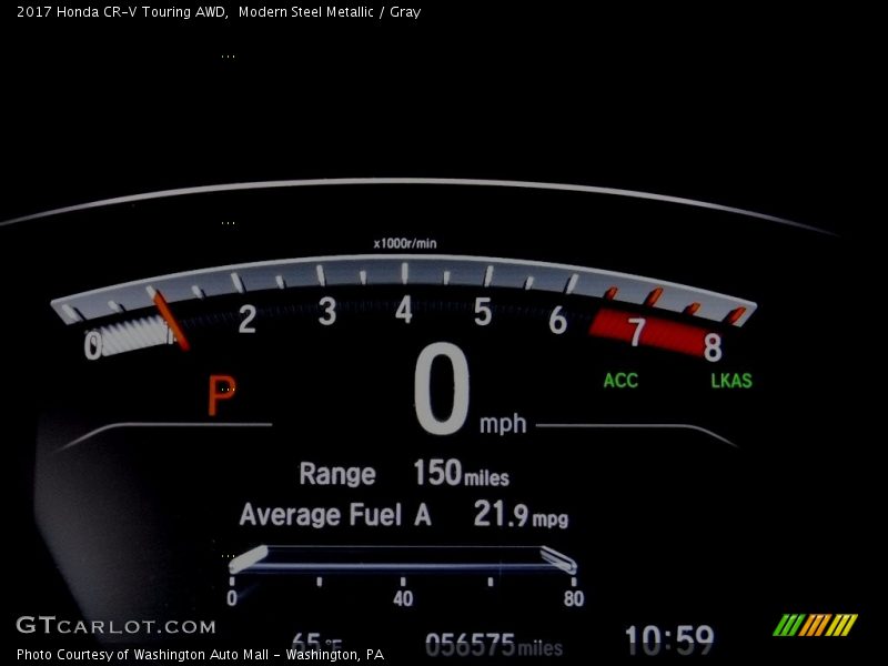 Modern Steel Metallic / Gray 2017 Honda CR-V Touring AWD