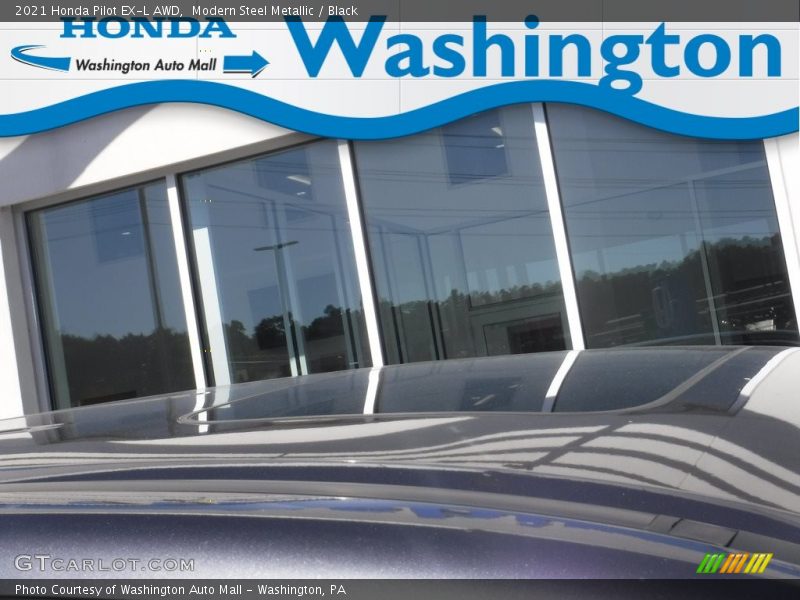 Modern Steel Metallic / Black 2021 Honda Pilot EX-L AWD