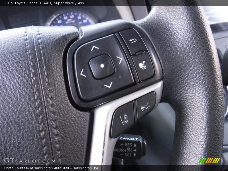 Super White / Ash 2019 Toyota Sienna LE AWD