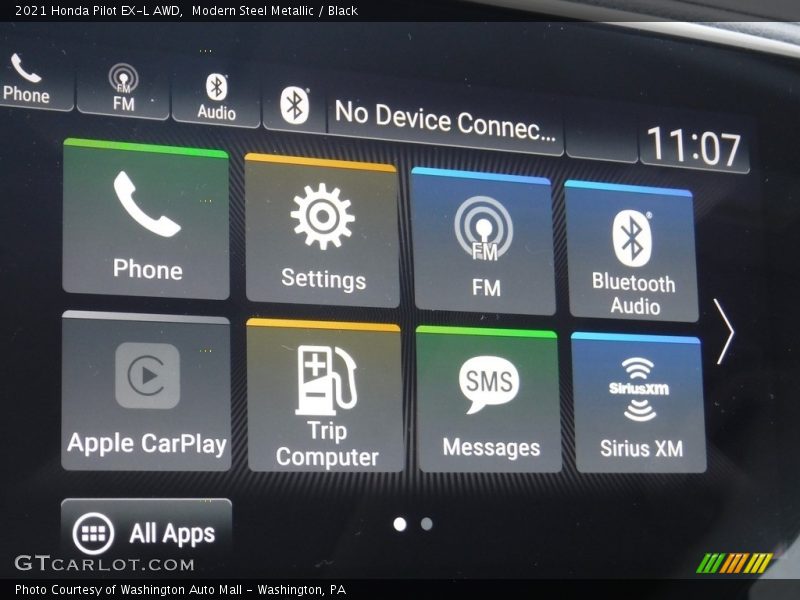 Modern Steel Metallic / Black 2021 Honda Pilot EX-L AWD