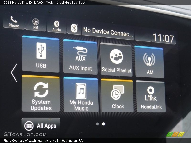 Modern Steel Metallic / Black 2021 Honda Pilot EX-L AWD