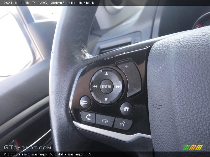 Modern Steel Metallic / Black 2021 Honda Pilot EX-L AWD