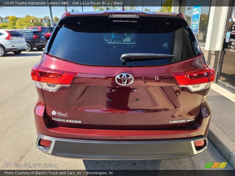 Ooh La La Rouge Mica / Black 2018 Toyota Highlander Limited AWD