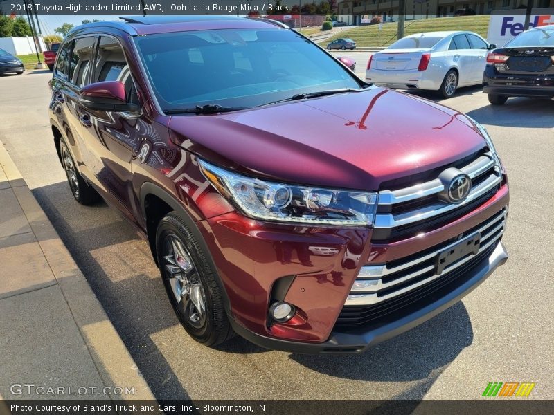 Ooh La La Rouge Mica / Black 2018 Toyota Highlander Limited AWD