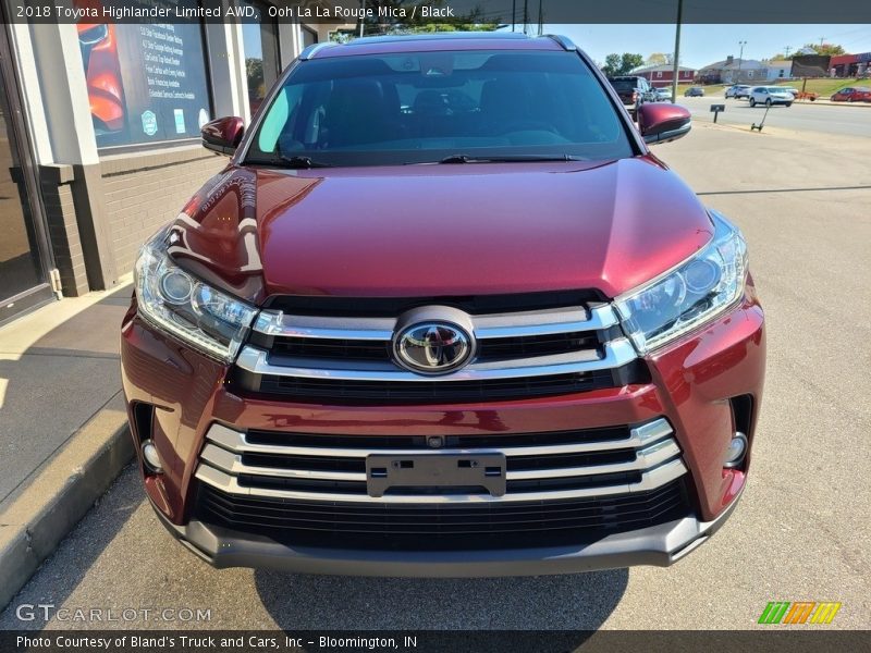Ooh La La Rouge Mica / Black 2018 Toyota Highlander Limited AWD