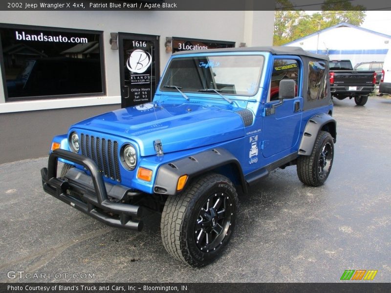 Patriot Blue Pearl / Agate Black 2002 Jeep Wrangler X 4x4