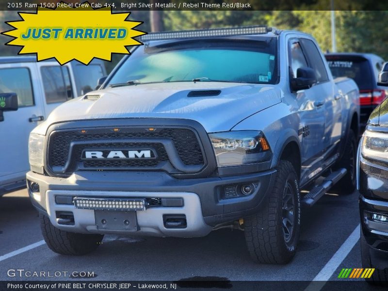 Bright Silver Metallic / Rebel Theme Red/Black 2015 Ram 1500 Rebel Crew Cab 4x4