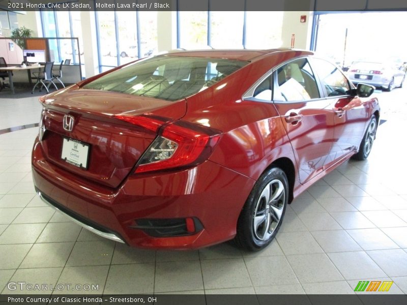 Molten Lava Pearl / Black 2021 Honda Civic LX Sedan