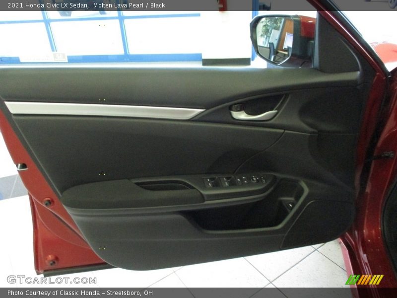 Molten Lava Pearl / Black 2021 Honda Civic LX Sedan