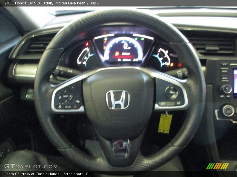 Molten Lava Pearl / Black 2021 Honda Civic LX Sedan