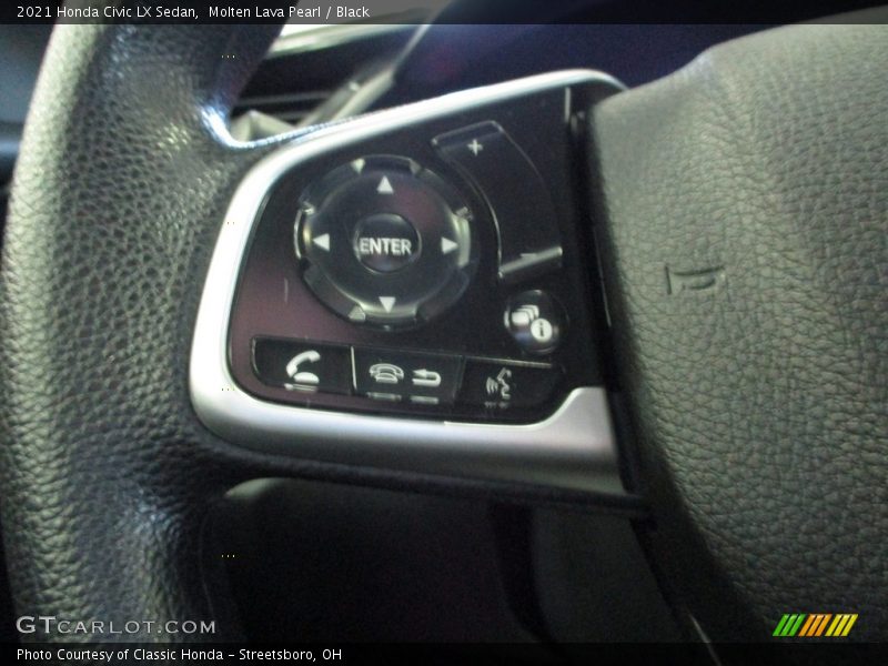 Molten Lava Pearl / Black 2021 Honda Civic LX Sedan