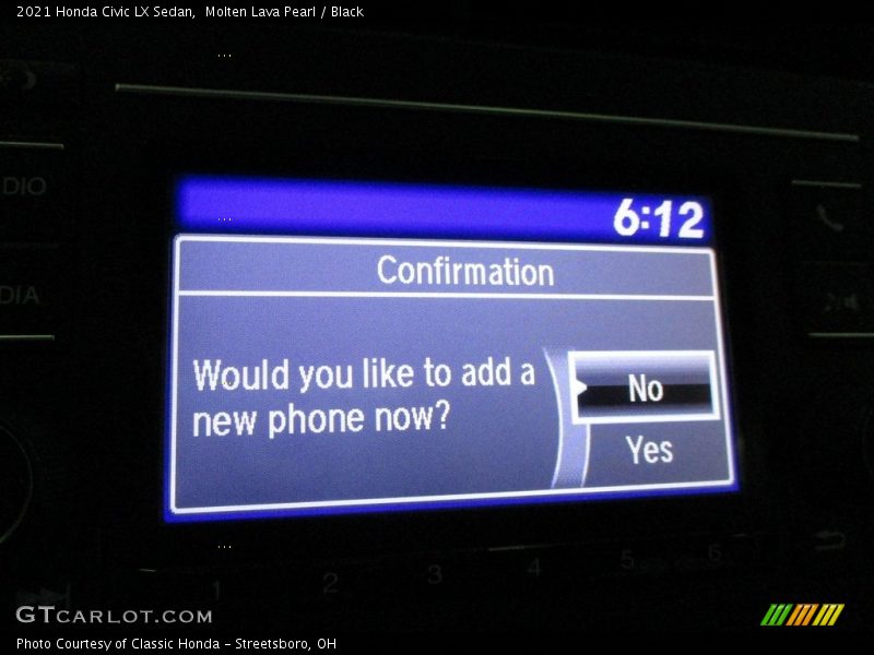 Molten Lava Pearl / Black 2021 Honda Civic LX Sedan