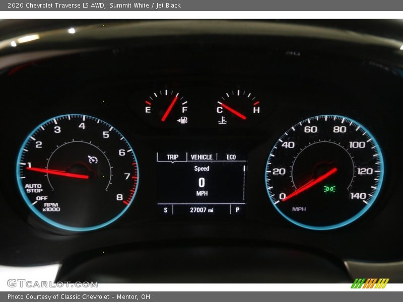 Summit White / Jet Black 2020 Chevrolet Traverse LS AWD