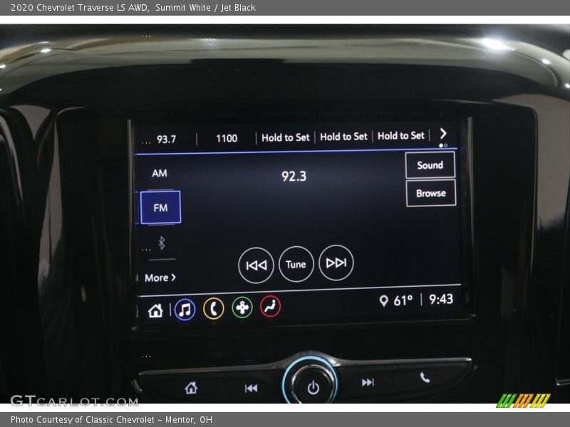 Summit White / Jet Black 2020 Chevrolet Traverse LS AWD