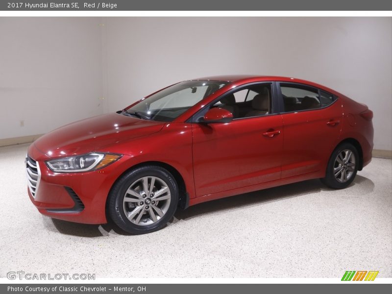 Red / Beige 2017 Hyundai Elantra SE