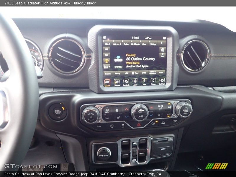 Controls of 2023 Gladiator High Altitude 4x4