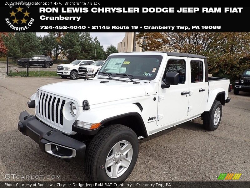 Bright White / Black 2023 Jeep Gladiator Sport 4x4