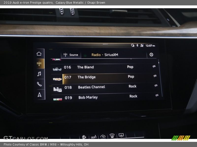 Galaxy Blue Metallic / Okapi Brown 2019 Audi e-tron Prestige quattro