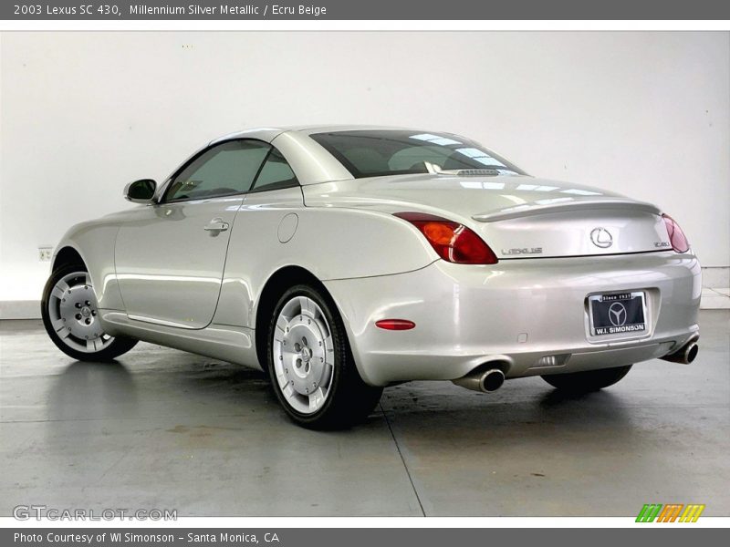 Millennium Silver Metallic / Ecru Beige 2003 Lexus SC 430