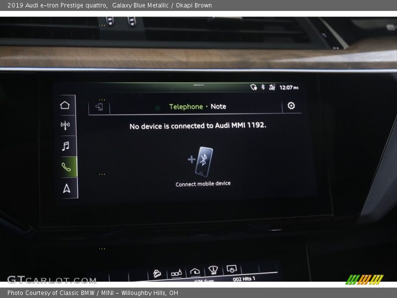 Galaxy Blue Metallic / Okapi Brown 2019 Audi e-tron Prestige quattro