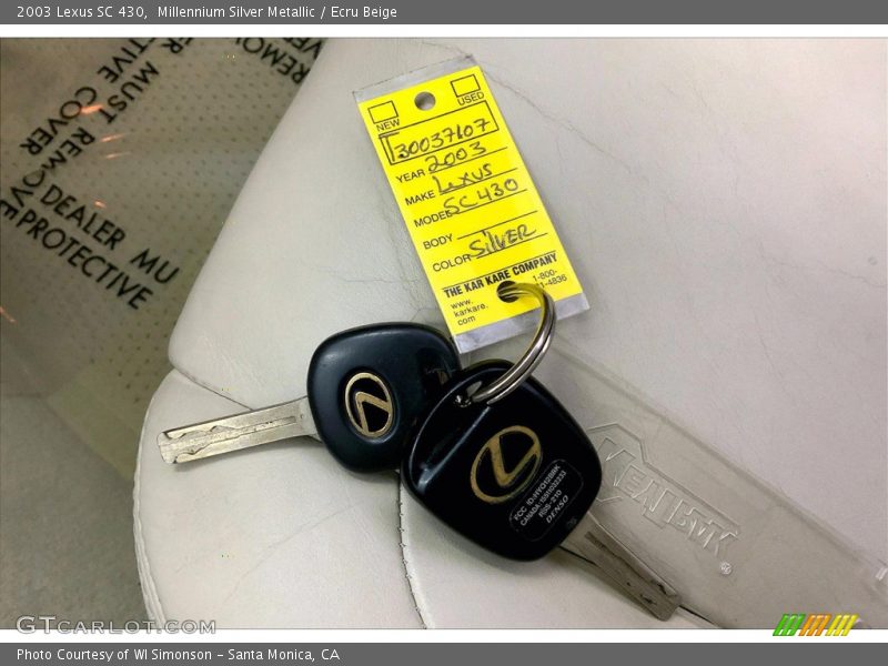 Millennium Silver Metallic / Ecru Beige 2003 Lexus SC 430