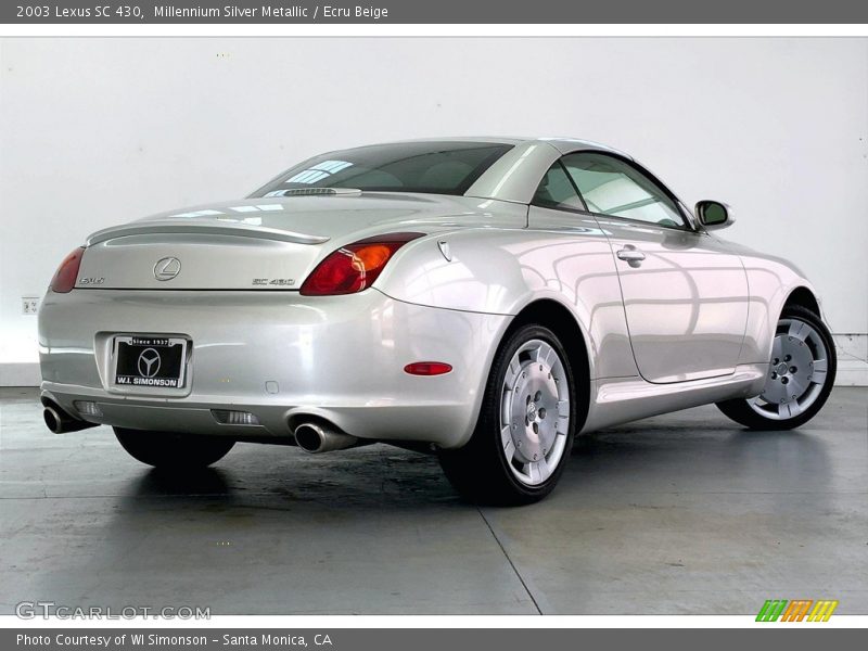 Millennium Silver Metallic / Ecru Beige 2003 Lexus SC 430