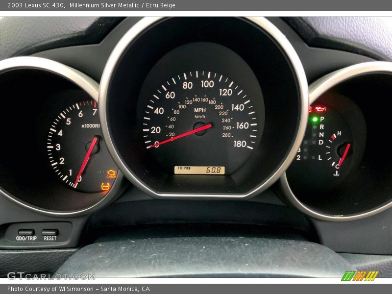 Millennium Silver Metallic / Ecru Beige 2003 Lexus SC 430