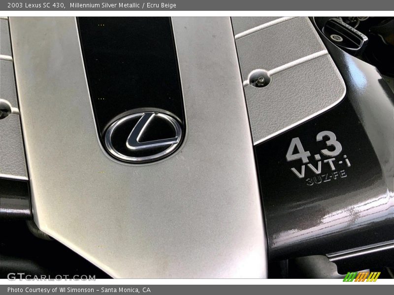 Millennium Silver Metallic / Ecru Beige 2003 Lexus SC 430