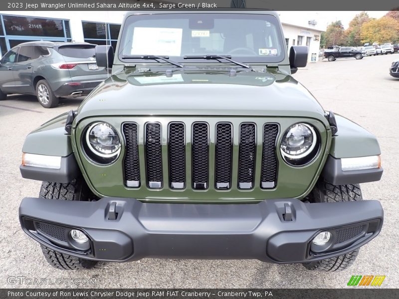 Sarge Green / Black 2023 Jeep Wrangler Unlimited Sahara Altitude 4x4