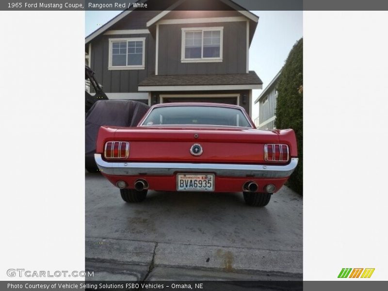 Rangoon Red / White 1965 Ford Mustang Coupe