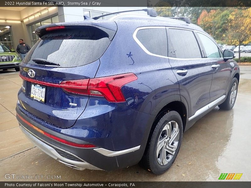 Stormy Sea / Gray 2022 Hyundai Santa Fe SEL AWD
