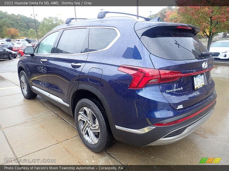 Stormy Sea / Gray 2022 Hyundai Santa Fe SEL AWD