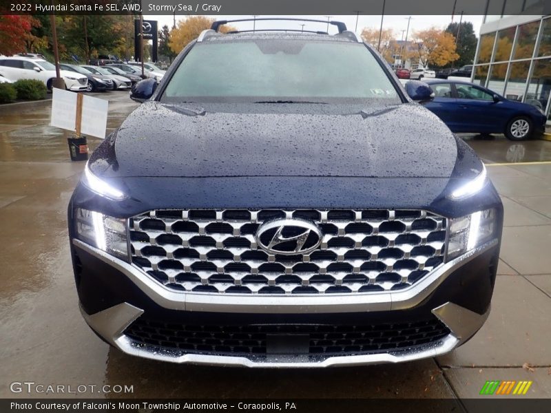 Stormy Sea / Gray 2022 Hyundai Santa Fe SEL AWD