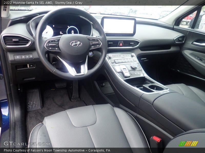 Stormy Sea / Gray 2022 Hyundai Santa Fe SEL AWD