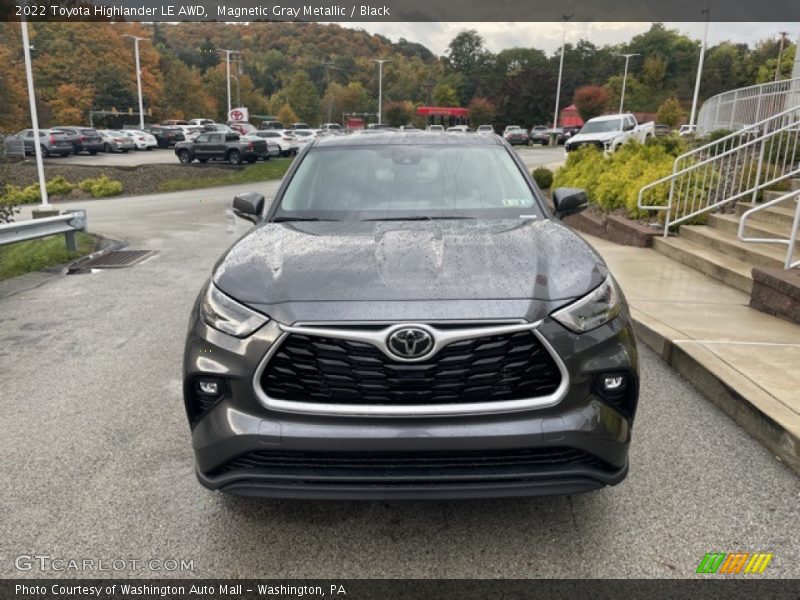Magnetic Gray Metallic / Black 2022 Toyota Highlander LE AWD