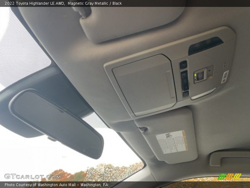 Magnetic Gray Metallic / Black 2022 Toyota Highlander LE AWD
