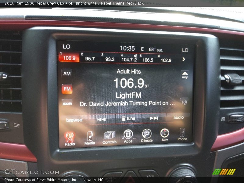 Bright White / Rebel Theme Red/Black 2016 Ram 1500 Rebel Crew Cab 4x4