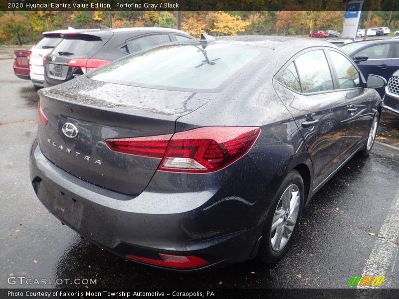 Portofino Gray / Black 2020 Hyundai Elantra Value Edition