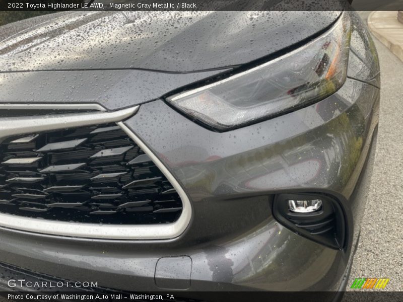 Magnetic Gray Metallic / Black 2022 Toyota Highlander LE AWD