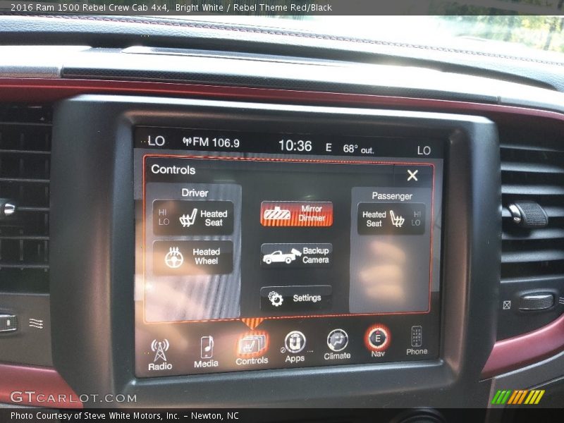 Bright White / Rebel Theme Red/Black 2016 Ram 1500 Rebel Crew Cab 4x4