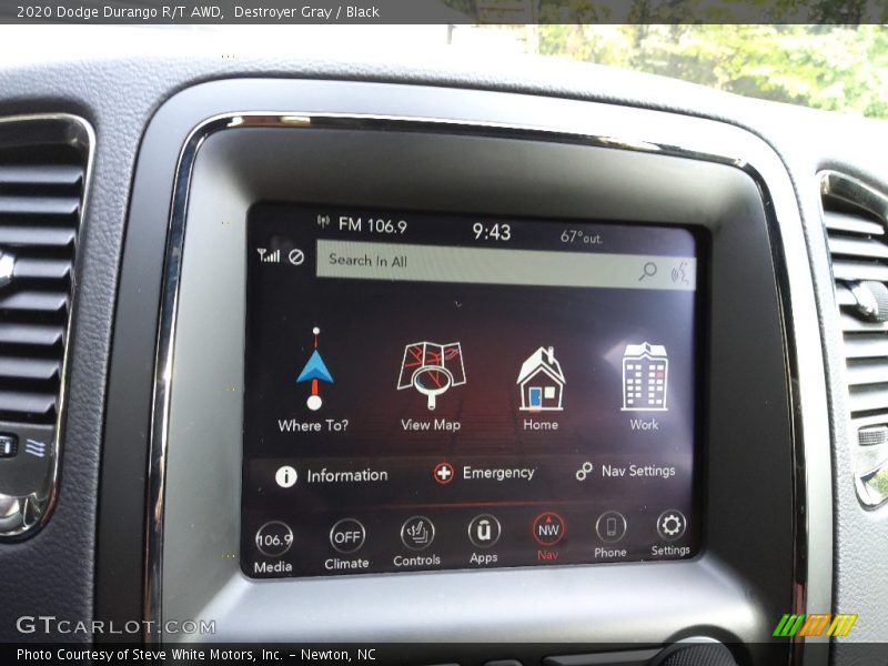 Destroyer Gray / Black 2020 Dodge Durango R/T AWD