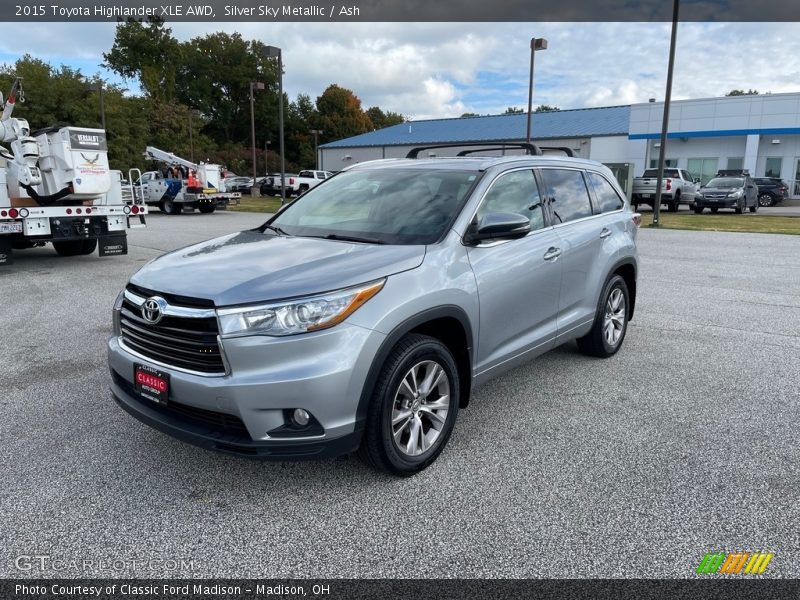 Silver Sky Metallic / Ash 2015 Toyota Highlander XLE AWD