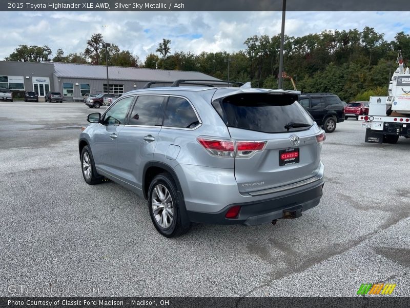 Silver Sky Metallic / Ash 2015 Toyota Highlander XLE AWD