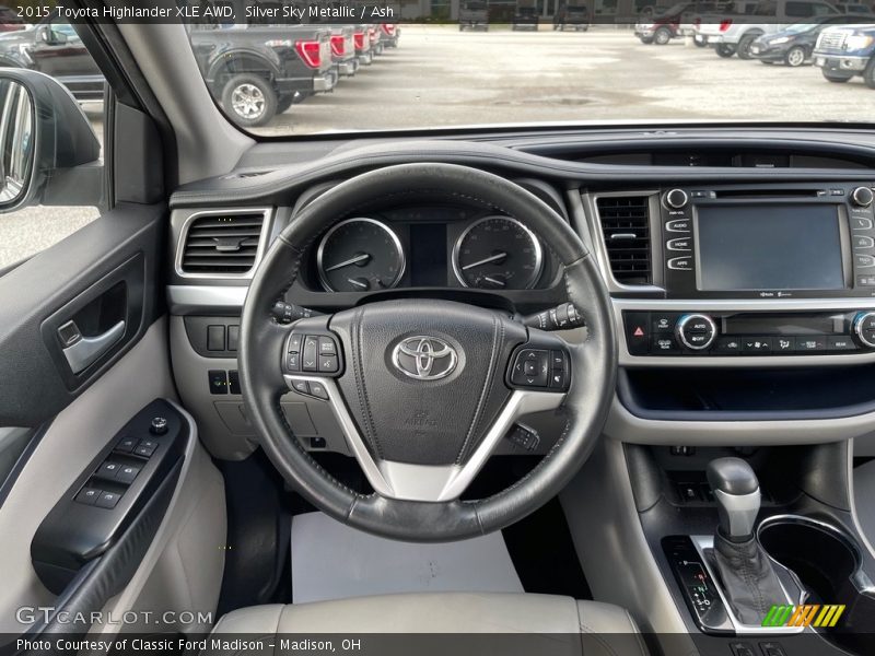 Silver Sky Metallic / Ash 2015 Toyota Highlander XLE AWD