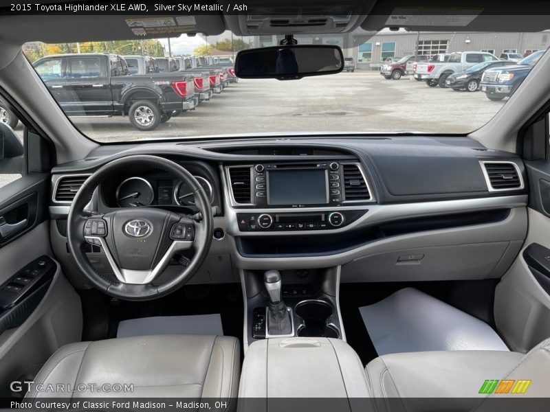 Silver Sky Metallic / Ash 2015 Toyota Highlander XLE AWD
