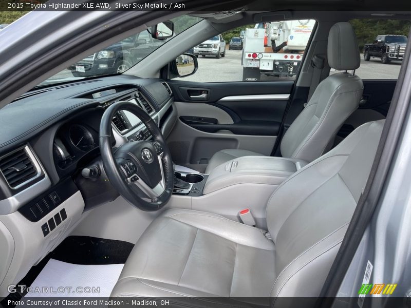 Silver Sky Metallic / Ash 2015 Toyota Highlander XLE AWD