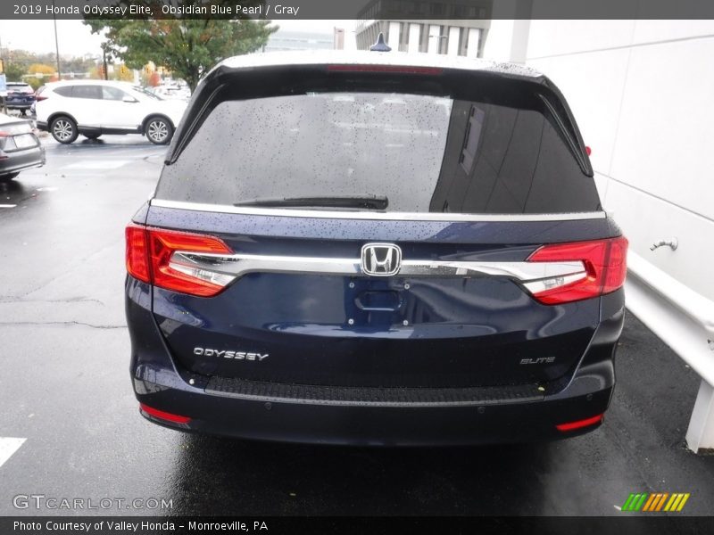 Obsidian Blue Pearl / Gray 2019 Honda Odyssey Elite