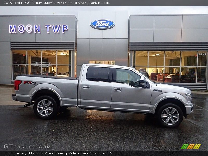 Ingot Silver / Dark Marsala 2019 Ford F150 Platinum SuperCrew 4x4