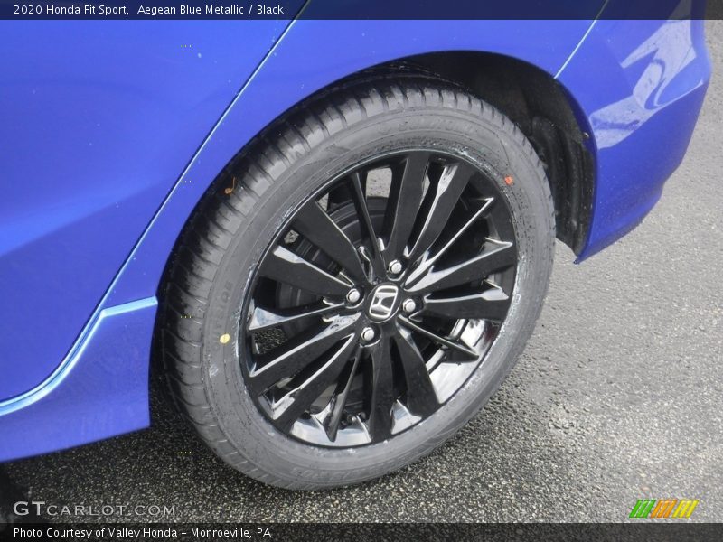 Aegean Blue Metallic / Black 2020 Honda Fit Sport