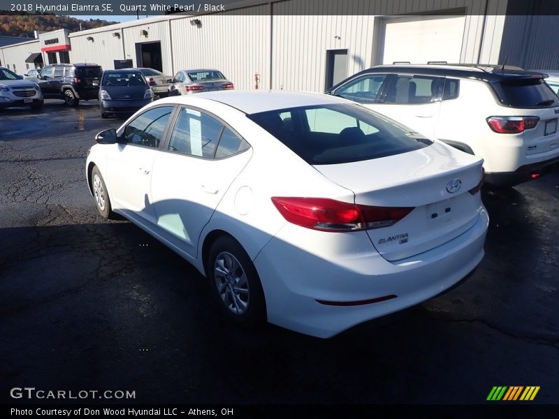 Quartz White Pearl / Black 2018 Hyundai Elantra SE